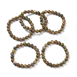 Natürliche Armbänder aus Rhyolith-Jaspis mit Stretchperlen&nbsp;G-A185-01S