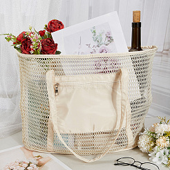 Borse tote da donna in poliestere intrecciato&nbsp;AJEW-WH20072-26A