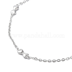 Anlaufgeschützte Gliederkette aus 304 Edelstahl mit Schleife&nbsp;LS-NJEW-K249-07P
