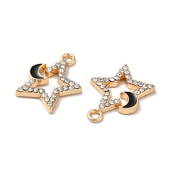 Colgantes de rhinestone de aleación de chapado en rack&nbsp;PALLOY-O106-27G-03