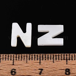 Breloques de lettre de coquille d'eau douce naturelle&nbsp;BSHE-ZX007-02N
