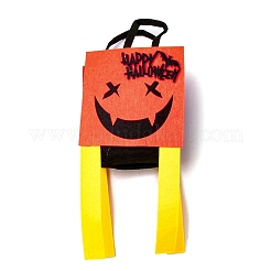 Bolsas de caramelos de halloween de fieltro diablo con asas&nbsp;HAWE-K001-01G