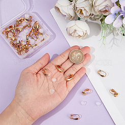 40 pièce de boucles d'oreilles à clip en acier inoxydable 304&nbsp;STAS-SP0001-23G