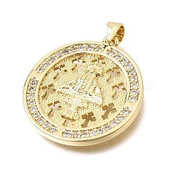 Pendentifs en laiton zircon cubique transparent&nbsp;CU-CBAE7DF-09G-01