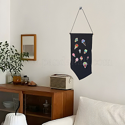 2 organizer portaoggetti da parete in cotone con spilla&nbsp;AJEW-CP0010-43A