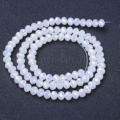 Chapelets de perles en verre électroplaqué&nbsp;EGLA-A034-J6mm-B07