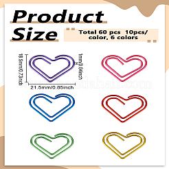 60 pz 6 colori graffette metalliche&nbsp;FIND-LP0004-98