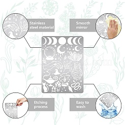 Metallstanzschablonen aus Edelstahl mit magischem Thema&nbsp;DIY-WH0289-085