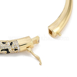 Armreifen aus Messing mit Micropave-Kubikzirkonia-Beschichtung&nbsp;BJEW-P341-01G