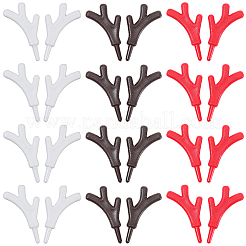 30 paire de branches de bonhomme de neige en plastique de 3 couleurs&nbsp;AJEW-GF0012-64B