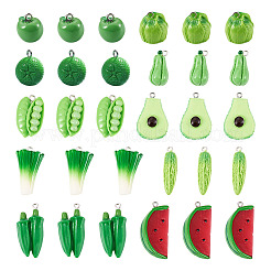 30 breloque en résine en forme de pomme&nbsp;RESI-TA0005-72