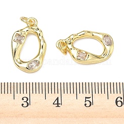 Pendentifs avec zircon cubiques à micro-pavés en laiton&nbsp;KK-P348-02B-G02