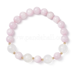 Bracelets en perles naturelles de kunzite et de sélénite&nbsp;BJEW-JB12199