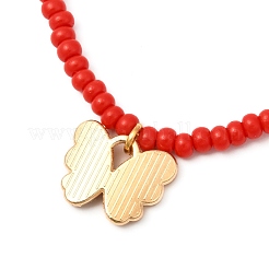 Collana con ciondolo in lega di smalto a farfalla per donna ragazza&nbsp;NJEW-JN03690