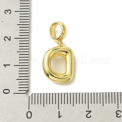 Ottone placcato a cremagliera con ciondoli pendenti europei con perle in plastica ABS&nbsp;KK-G501-02D-G