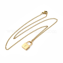 Collares colgantes de cadena rolo de acero inoxidable 304&nbsp;NJEW-S444-01G-05