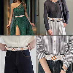 Gürtel aus Polyesterkordel und Kette im Bohème-Stil&nbsp;AJEW-WH20007-41