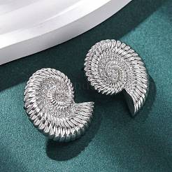 Boucles d'oreilles à tige en laiton micro pavé de zircons cubiques transparents&nbsp;EJEW-H165-07P