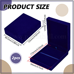 Scatola regalo medaglia di velluto&nbsp;CON-WH0130-01A