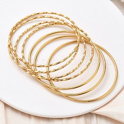 7 pulsera de acero inoxidable 304 para mujer.&nbsp;BJEW-C132-03G