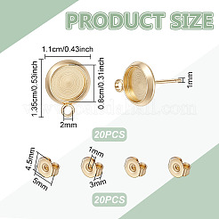 20 Stück Ohrstecker aus Messing&nbsp;KK-UN0006-19