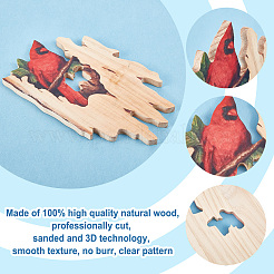 Hängende Ornamente aus Holztieren&nbsp;HJEW-WH0053-08E