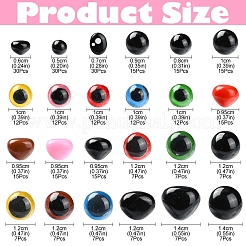 24 Stil Bastelset für Augen und Nasen von Puppen aus Plastik&nbsp;DOLL-YW0001-02