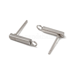 Anlaufgeschützter Ohrstecker aus Edelstahl 304&nbsp;X-STAS-C080-06A-P