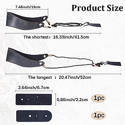 Verstellbarer Klarinetten-Schultergurt aus PU-Leder und Legierung&nbsp;AJEW-WH20098-063