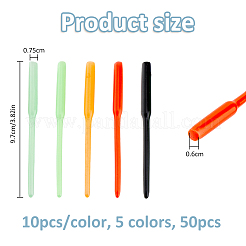 50 Stück 5 Farben PVC-Fluoreszenzröhre mit Angelschnur&nbsp;KY-FH0001-53A
