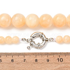 Jade jaune naturel diplômé colliers de perles&nbsp;GG-CBAA808-01P