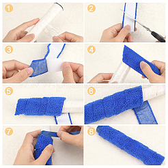 3 rouleau de film de base de colle à main en plastique de style raquette 3&nbsp;AJEW-GA0003-96B