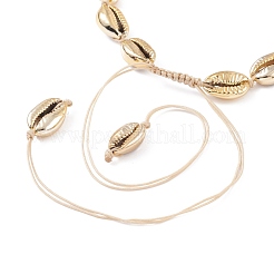 Collane con ciondolo di perle naturali conchiglia di ciprea naturale&nbsp;NJEW-JN03745