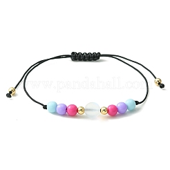 2 Stück 2-teiliges Armband-Set aus natürlichem schwarzem Achat&nbsp;BJEW-JB09443