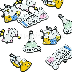 10 pieza de 5 estilos de colgantes de esmalte de aleación con temática de ciencia química&nbsp;ENAM-FS0002-27