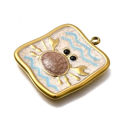 304 Edelstahl-Emaille-Anhänger&nbsp;STAS-Z163-21G-02