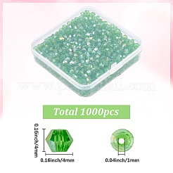 1000 Stück facettierte Doppelkegel-Glasperlen&nbsp;EGLA-SP0001-32C