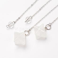 Chakra natürliches Quarzkristall Wünschelrutenpendel&nbsp;G-F516-01L