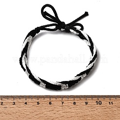 Bracelets d'amitié tressés en cordon de coton ajustable&nbsp;FB-CBA27E8-01A
