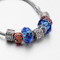Tono platino ottone in stile europeo bracciali di perline&nbsp;BJEW-JB02452