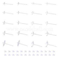 100 Stück 10 Stile Messing Ohrstecker Ohrringe finden&nbsp;KK-TA0001-83
