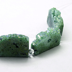 Elektroplattierten natürlich Druzy Kristallkornstränge&nbsp;G-N0257-07