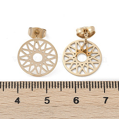 Orecchini a bottone in acciaio inossidabile 304 per donna&nbsp;EJEW-Z089-11G