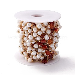 Cadenas de cuentas de perlas y estrellas de ágata roja natural&nbsp;CHS-I018-01G-07