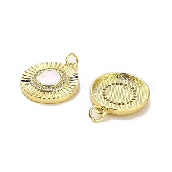 Pendenti in zirconi cubici trasparenti in micro pavè di ottone&nbsp;KK-K365-02C-G