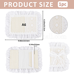 Couvertures de livres en dentelle de polyester&nbsp;OFST-WH0002-59D