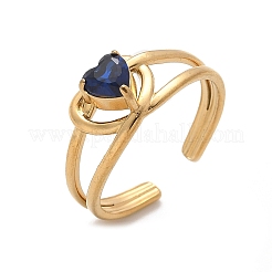 Manschettenringe aus 304er Edelstahl mit Pavé-Zirkonia für Damen&nbsp;RJEW-H246-02G-02