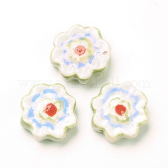 Porcellana fatti a mano perline fiore fili&nbsp;PORC-G006-14
