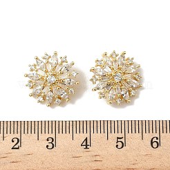 Ottone micro spianare pendenti zirconi&nbsp;KK-K293-66G