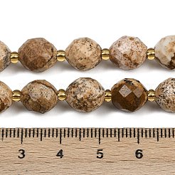 Natürliches Bild Jaspis Perlen Stränge&nbsp;G-N342-149I-11